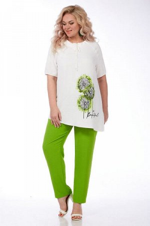 Блуза, брюки  Matini 1.1504/1 белый/зелень