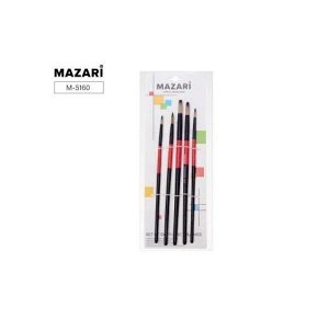 Набор кистей "Mazari" 5шт. нейлон заостренные