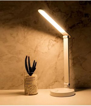 LED Лампа светодиодная настольная с аккумуляторной батареей белая
