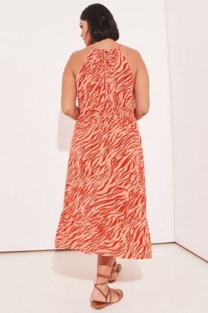 Платье миди из джерси Lipsy с вырезом-халтер и каплевидным вырезом
