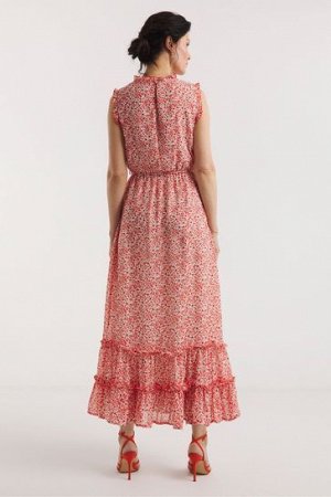 Красное платье с кружевной отделкой и цветочным принтом Jd Williams Cayenne Georgette