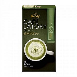 AGF CAFE LATORY Чай зеленый LATTE, растворимый, стик (7 х 12гр)