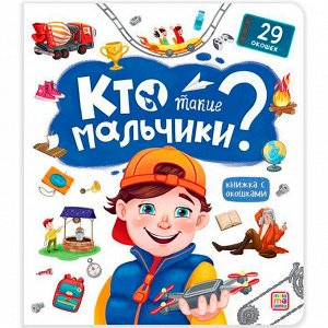 Книга с окошками 9785001347798 Кто такие мальчики?