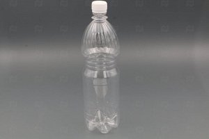 Пэт-бутылка 1л прозрачная (с крышкой) (10шт.) ДВП