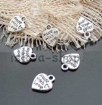 Подвеска/ капелька сердечко Made with love