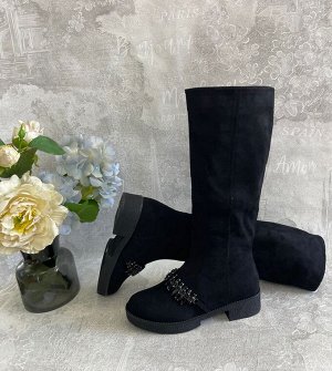 Сапоги демисезонные женские черные