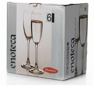 Набор бокалов для шампанского, 6 шт, 175 мл, стекло, ENOTECA