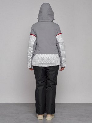 Горнолыжная куртка женская зимняя белого цвета 2272Bl