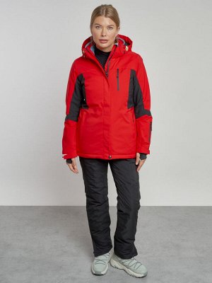 MTFORCE Горнолыжный костюм женский зимний красного цвета 03105Kr