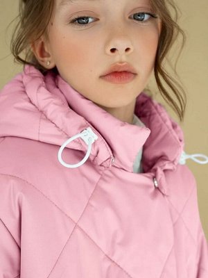 Пальто стёганое для девочек AmaroBaby PRETTY, розовый, 122-128