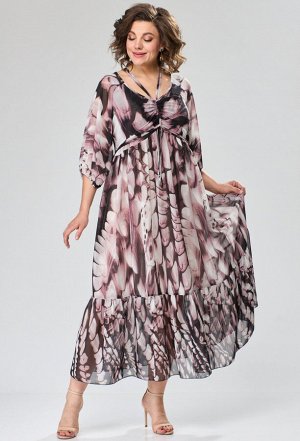 Платье Anastasia Mak 1129 серый мультиколор