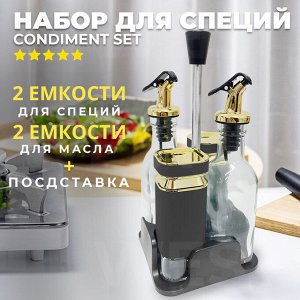 Набор для хранения специй и масла Condiment Set / 5 предметов