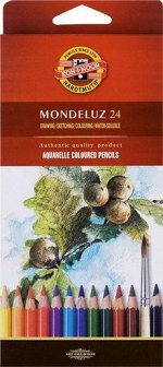 Карандаши акварельные 24цв Mondeluz 3718/24 Koh-I-Noor {Чехия}
