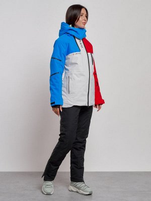 Горнолыжный костюм женский зимний красного цвета 02322Kr