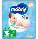 MOONY подгузники  S (4-8 кг), 82 шт