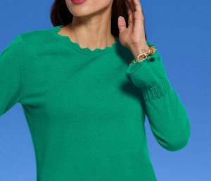 Пуловер, зеленый