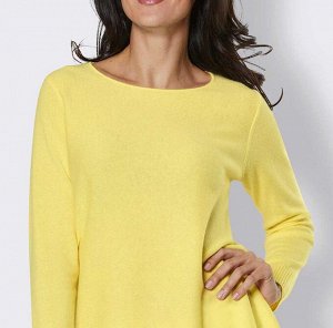 Шерстяной пуловер, цвета лимона