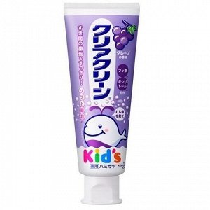 Детская зубная паста "Clear Clean Kid’s" со вкусом винограда (от 3 лет) 70 г / 48