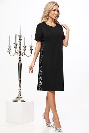 Платье черное с пайетками коктейльное