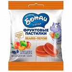 «HIPPO BONDI &amp; FRIENDS», фруктовые пастилки «Яблоко-персик», 30 г