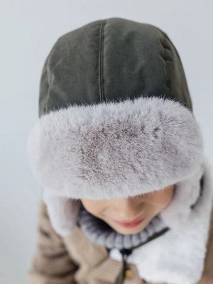 Шапка зимняя ушанка для мальчика для холодной зимы с отделкой из искусственного меха