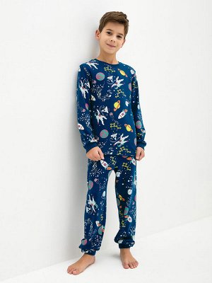 Пижама для мальчика, синий набивка