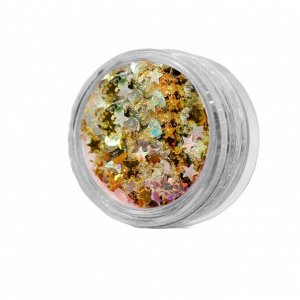Beauty FOX Блёстки для лица и тела, микс из золота и серебра, 5 мл