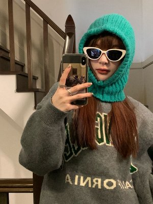 Капор унисекс, вязанный, демисезонный