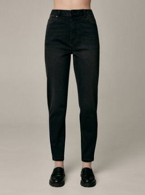 Conte Черные джинсы mom с высокой посадкой и квадратными карманами