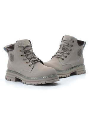 01-P8305-3 GRAY/BEIGE Ботинки демисезонные женские (натуральная кожа)
