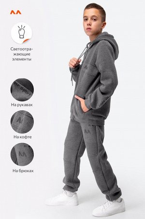 Теплый детский костюм из футера трехнитки с начесом Happyfox