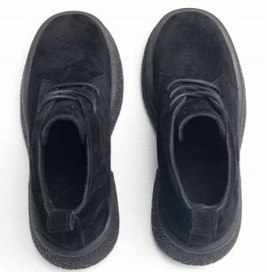 Ботинки замша чёрный (демисезон)