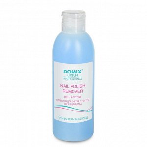 Domix Green Professional Средство для снятия всех видов лака с ацетоном / Nail Polish Remover with Acetone, 200 мл