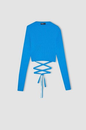 DEFACTO Cool Slim Fit свитер с круглым вырезом