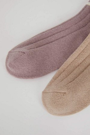 Женские зимние носки из двух предметов из хлопка