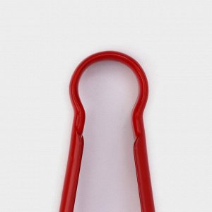 Щипцы кухонные Доляна «Краски», 23x3,5 см, 201 сталь, цвет красный