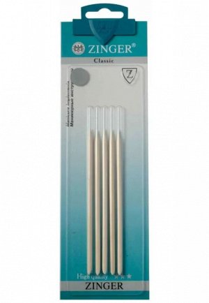 Zinger, Набор маникюрных деревянных палочек для кутикулы, Зингер, 12 см, 5 шт в уп
