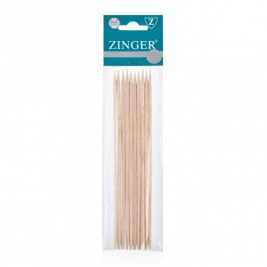 Zinger, Набор маникюрных деревянных палочек для кутикулы, Зингер, 17,8 см, 10 шт в уп