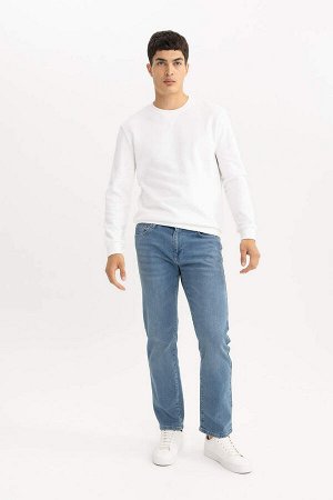 Джинсовые брюки Sergio Regular Fit Normal Mold с нормальной талией и зауженными штанинами