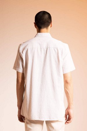 Рубашка обычного кроя из 100% хлопка с короткими рукавами