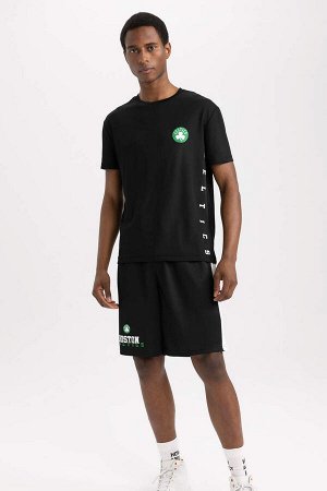 DeFactoFit Футболка стандартного кроя с короткими рукавами и круглым вырезом NBA Boston Celtics