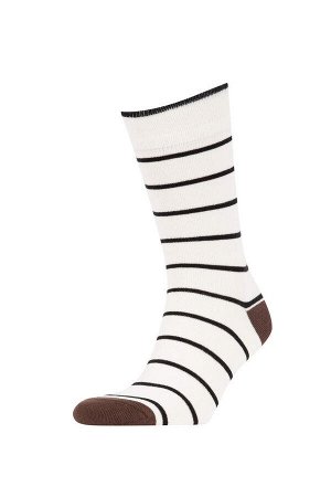 Мужские полосатые хлопковые длинные носки из пяти предметов