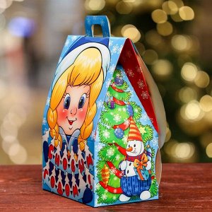 Подарочная новогодняя коробка «Дедушкино счастье», для сладких подарков, 12x8.5x17.5 см