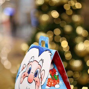 Подарочная новогодняя коробка «Дедушкино счастье», для сладких подарков, 12x8.5x17.5 см