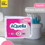 Ватные палочки AQUELLA п/э 100шт