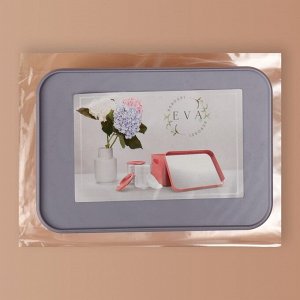 Набор органайзеров для хранения косметических принадлежностей «Eva», 22,8 × 15,9 × 13,8 см, с зеркалом, цвет сиреневый
