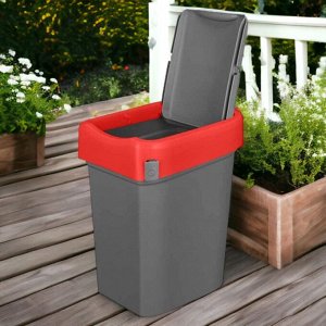 EcoNOVA КОНТЕЙНЕР ДЛЯ МУСОРА  &quot;SMART BIN&quot; 25Л (Красный)