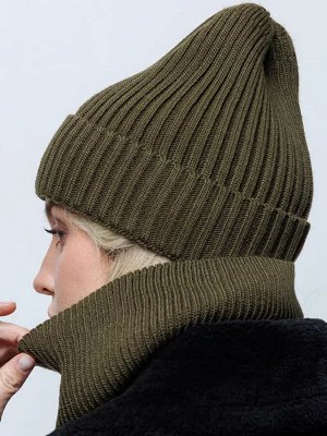Комплект женский вязаный шапка+снуд