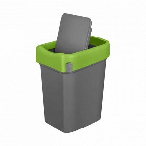 Контейнер для мусора, 10 л, пластик, зеленый, 345 х 245 х 196 мм, SMART BIN