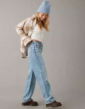 Strigid Super High-Waisted Baggy Straight Embellished Jean